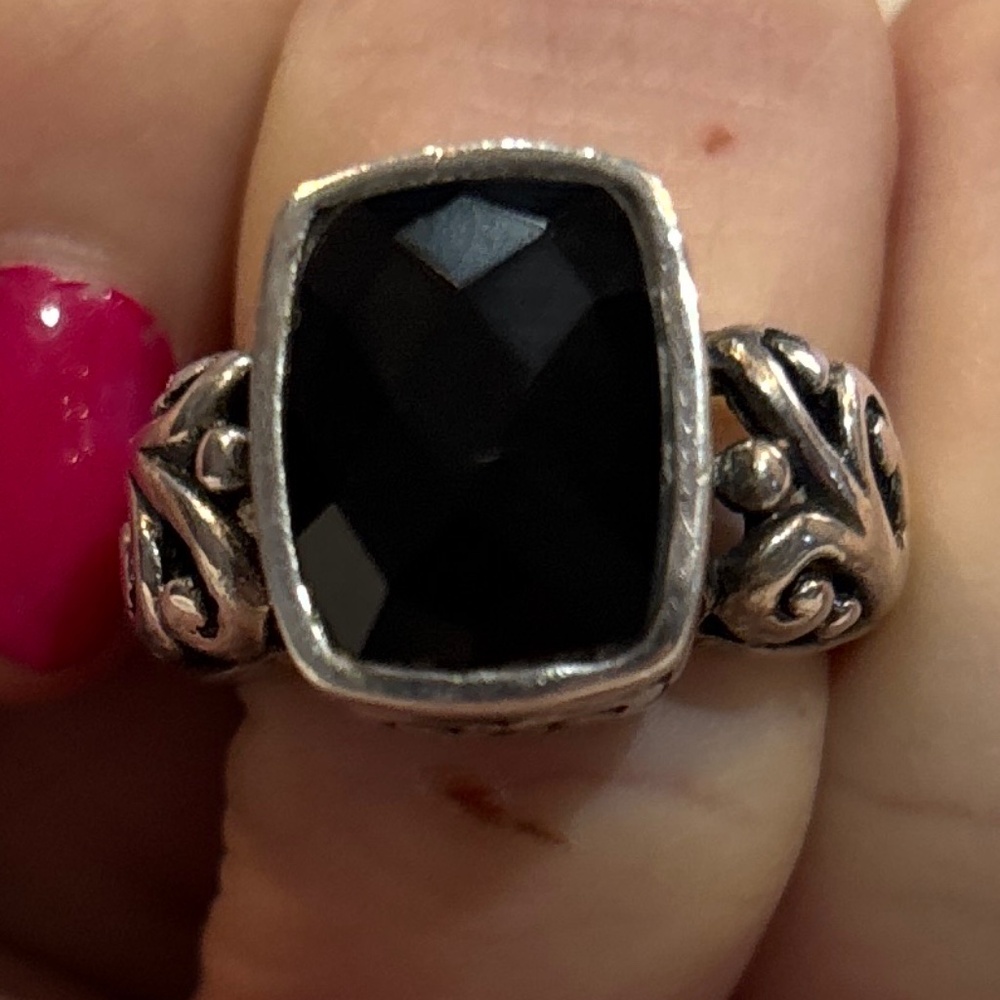 Sterling Silver & Onyx Ring